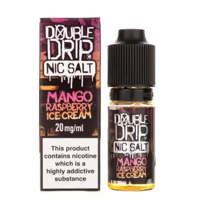 Mango Raspberry Ice Cream Nic Salt E-Liquid by Double Drip - 10mg