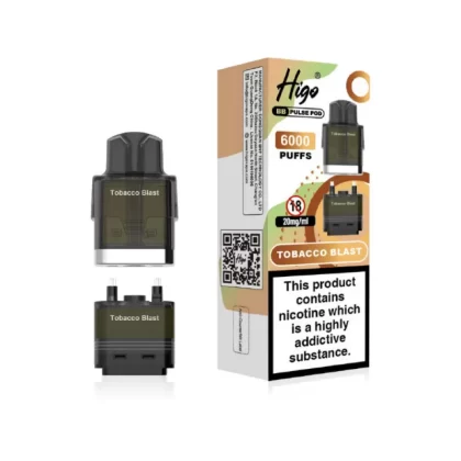 Higo BB Pulse 6000 Prefilled Pod Tobacco Blast - 20mg