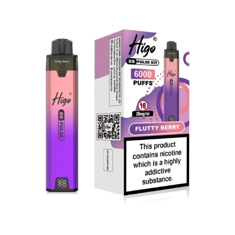 Higo BB Pulse 6000 Prefilled Pod Kit Fluffy Berry - 20mg