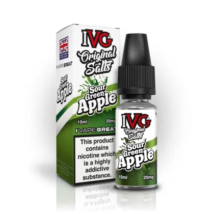 IVG Original Salts Sour Green Apple Nic Salt E-Liquid - 10mg