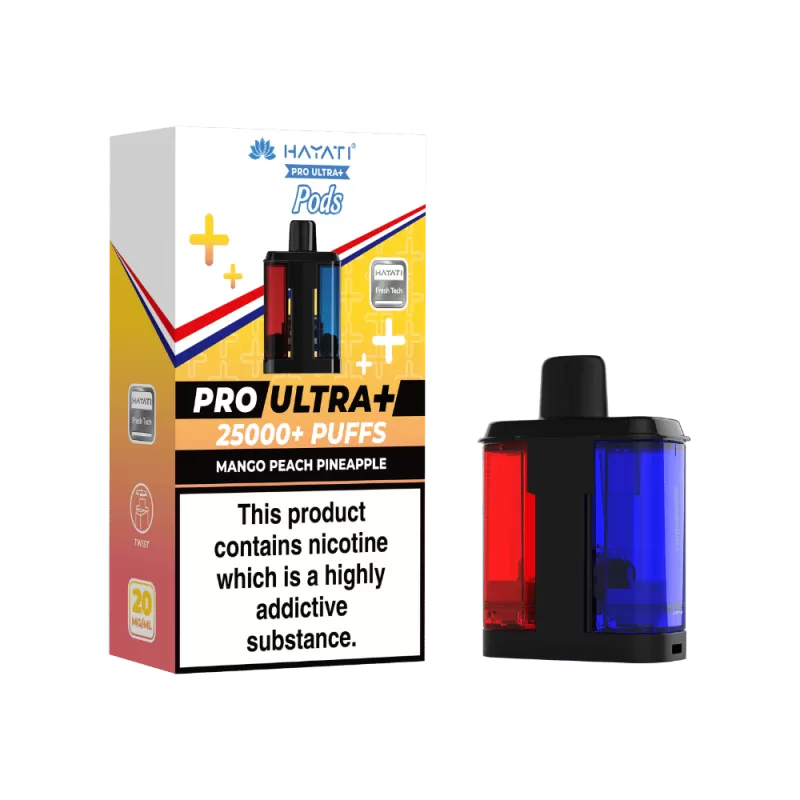 Hayati Pro Ultra Plus 25K Prefilled Pods Mango Peach Pineapple - 20mg