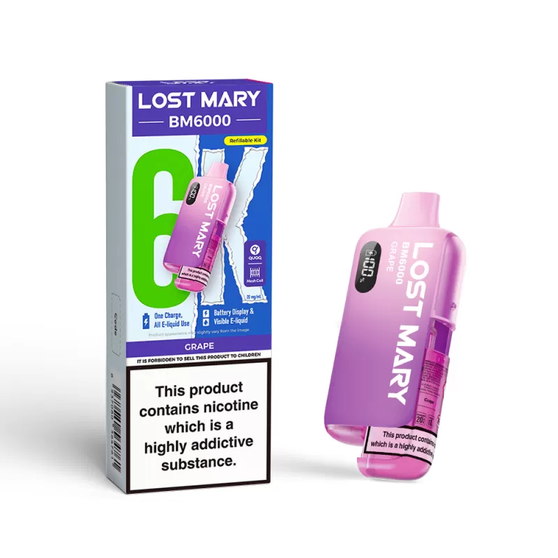 Lost Mary BM6000 Prefilled Pod Kit Grape - 20mg