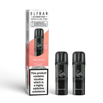 Elf Bar 600 Prefilled Pod Peach Ice - 20mg