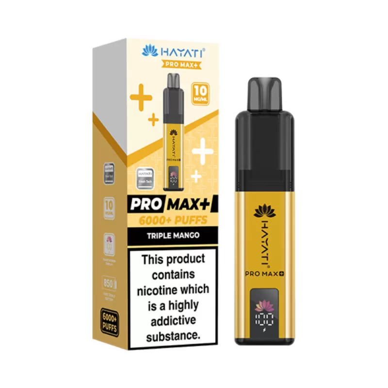 Hayati Pro Max Plus 6000 Puffs 10mg Triple Mango - 10mg