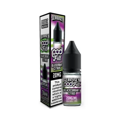 Blackcurrant Citrus Nic Salt E-Liquid by Seriously Pod Fill - 5 mg - Low Strength