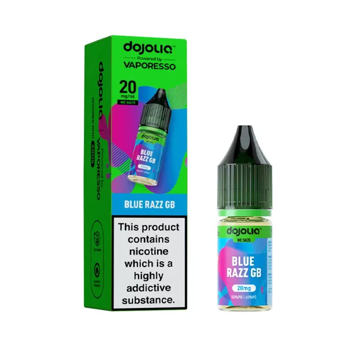 Blue Razz GB Nic Salt E-Liquid by Vaporesso Dojoliq - 10 mg - Medium Strength