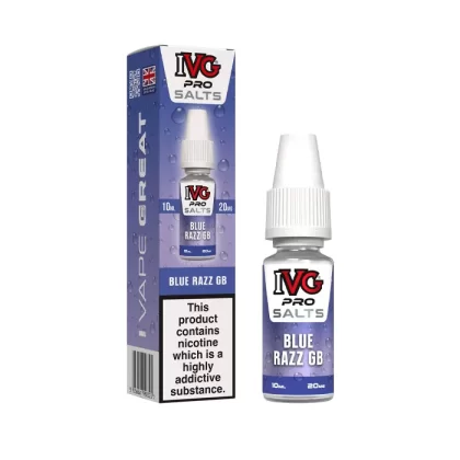 Blue Razz GB Nic Salt E-Liquid by IVG Pro - 10 mg - Medium Strength