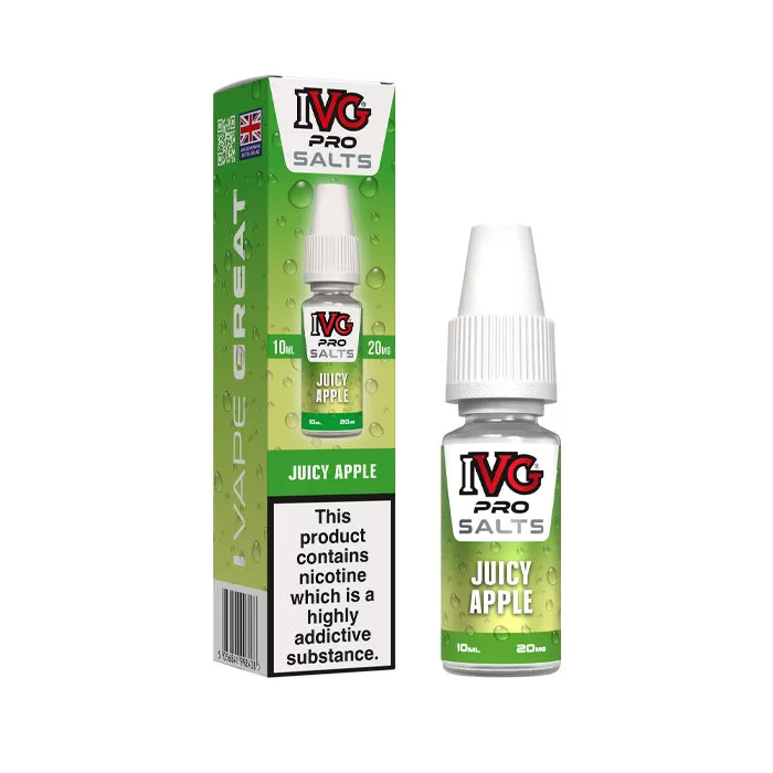 Juicy Apple Nic Salt E-Liquid by IVG Pro - 10 mg - Medium Strength