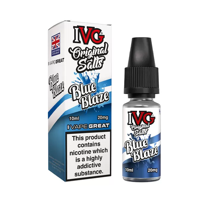 Blue Blaze Nic Salt E-Liquid by IVG Original - 10 mg - Medium Strength