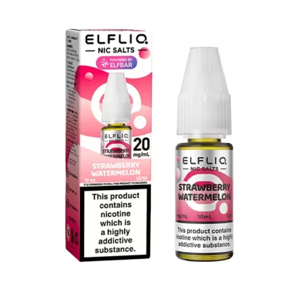 ELFLIQ Strawberry Watermelon 10ml Nicotine Salt E-Liquid - 10 mg - Medium Strength
