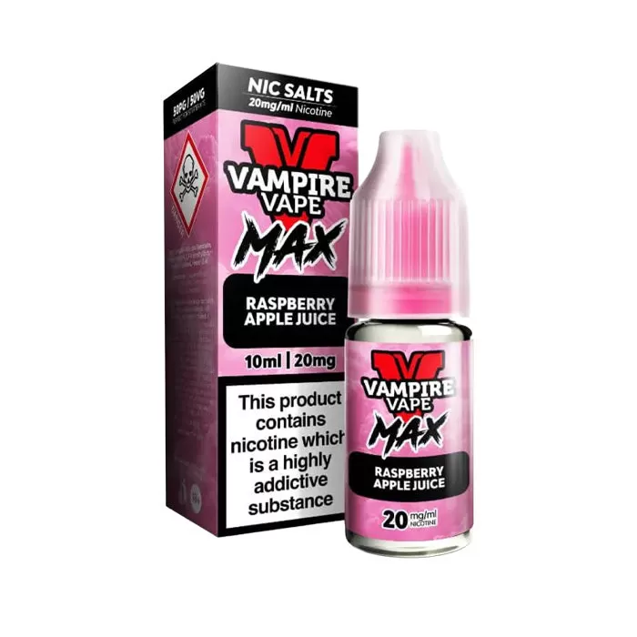 Raspberry Apple Juice Nic Salt E-Liquid by Vampire Vape Max - 10 mg - Medium Strength