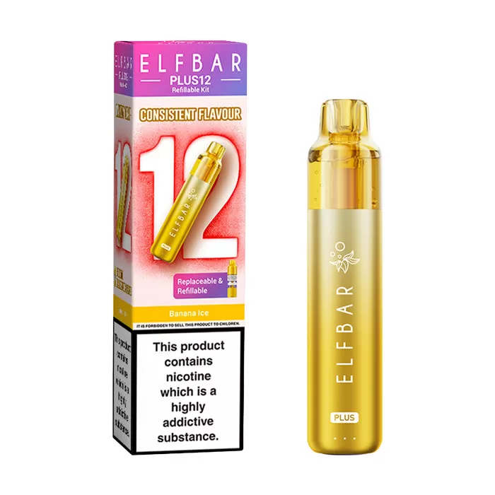 Elf Bar Plus 12 Prefilled Pod Kit - Banana Ice - Image 2
