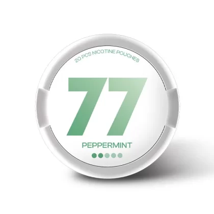 Peppermint 77 Nicotine Pouches - 10.4mg - Medium