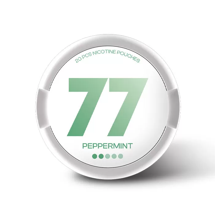 Peppermint 77 Nicotine Pouches - 10.4mg - Medium