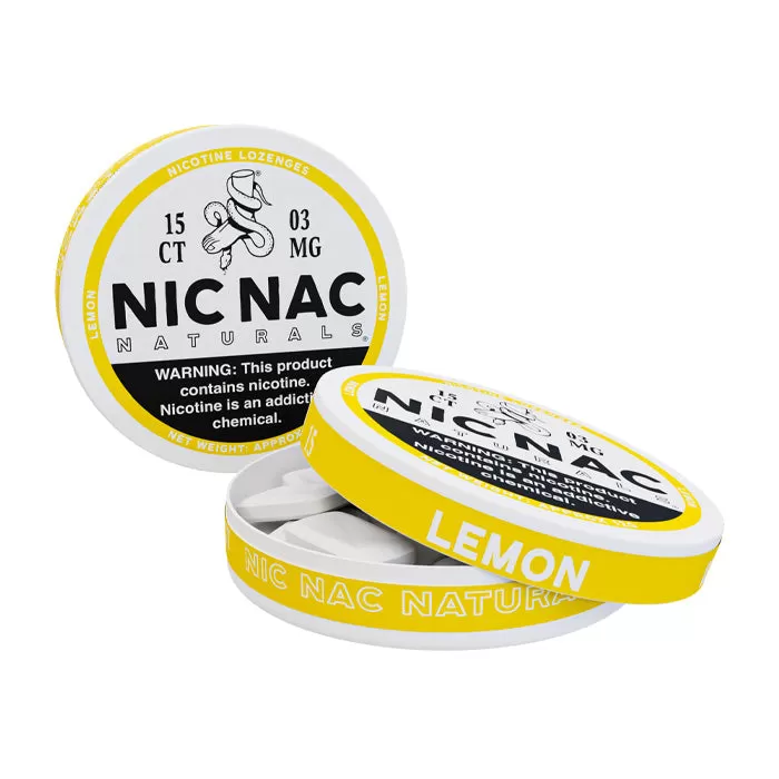 Nic Nac Lemon Nicotine Lozenges - 15 per can - 6 mg - Image 2