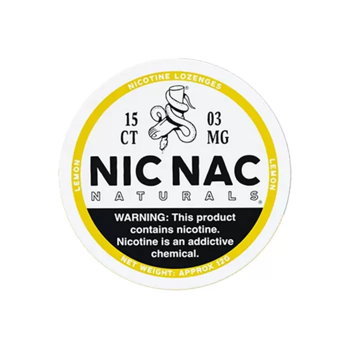 Nic Nac Lemon Nicotine Lozenges - 15 per can - 6 mg - Image 3