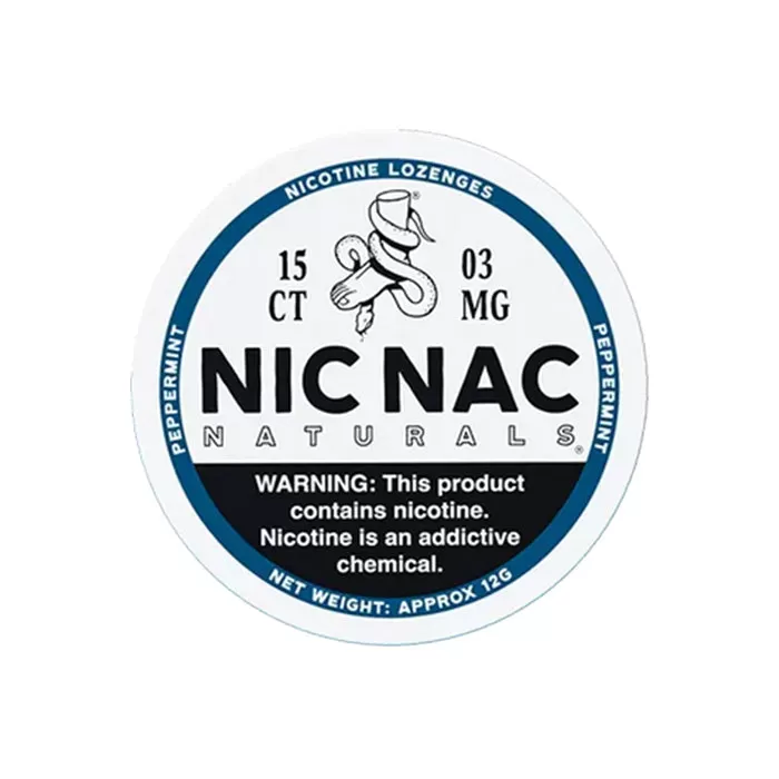 Nic Nac Peppermint Nicotine Lozenges - 20 per can - 9 mg - Image 3