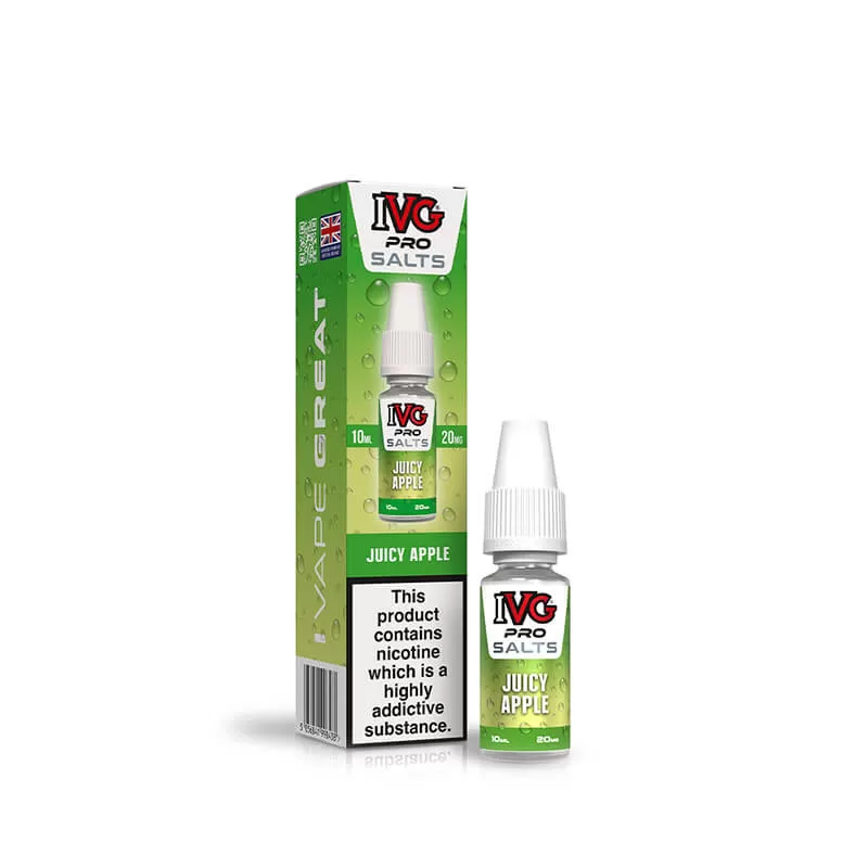 IVG Pro Salts Juicy Apple 10ml E-Liquid - 20mg - Image 2
