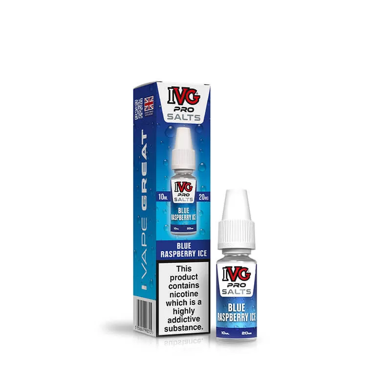 IVG Pro Salts Blue Raspberry Ice 10ml E-Liquid - 10mg - Image 2