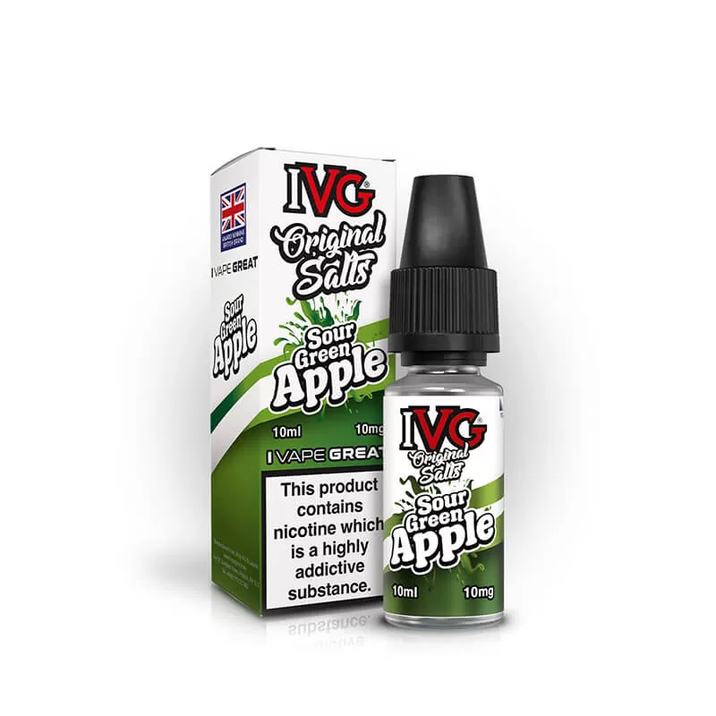 IVG Original Salts Sour Green Apple 10ml E-Liquid - 20mg