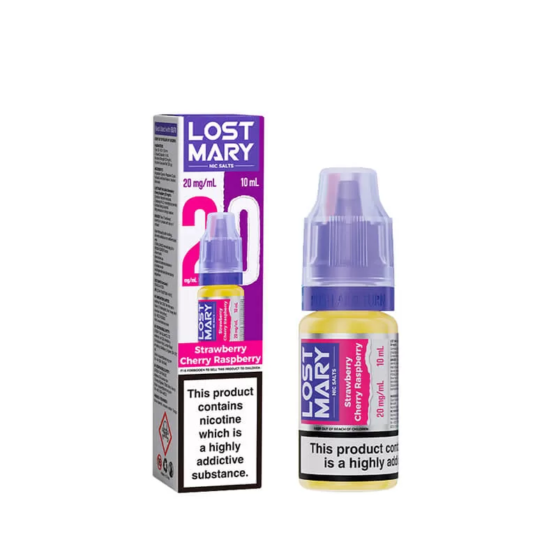Lost Mary Strawberry Cherry Raspberry 10ml Nic Salts E-Liquid - 10mg