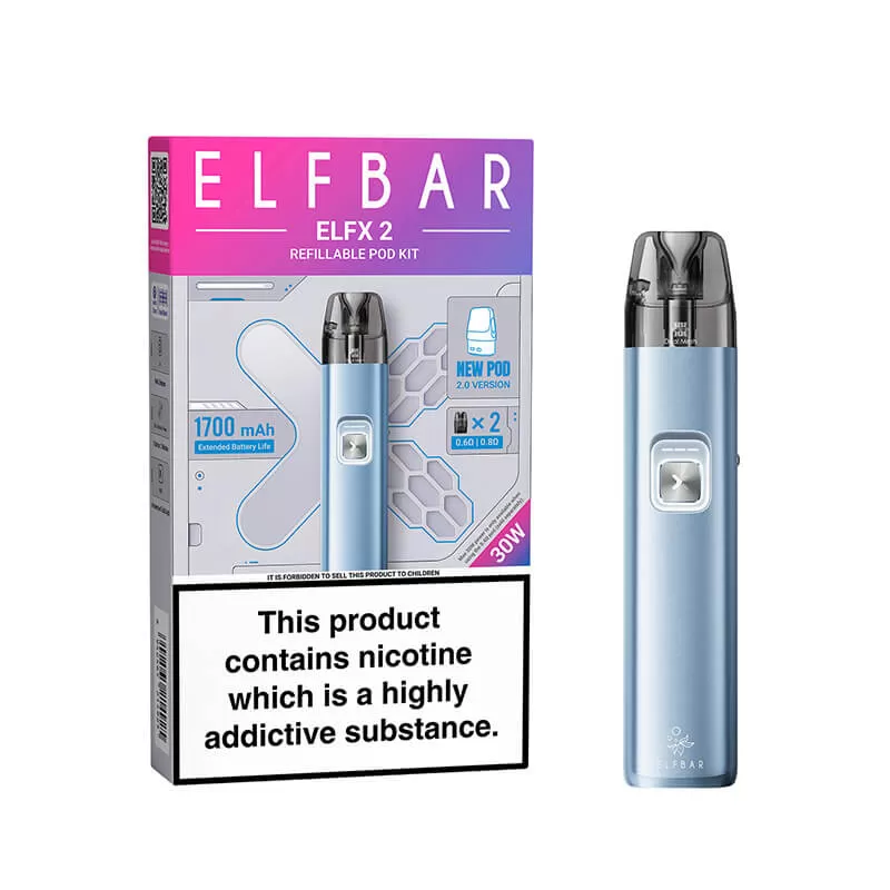 ELF BAR ELFX 2 Pod Vape Kit - Sky Blue - Image 3