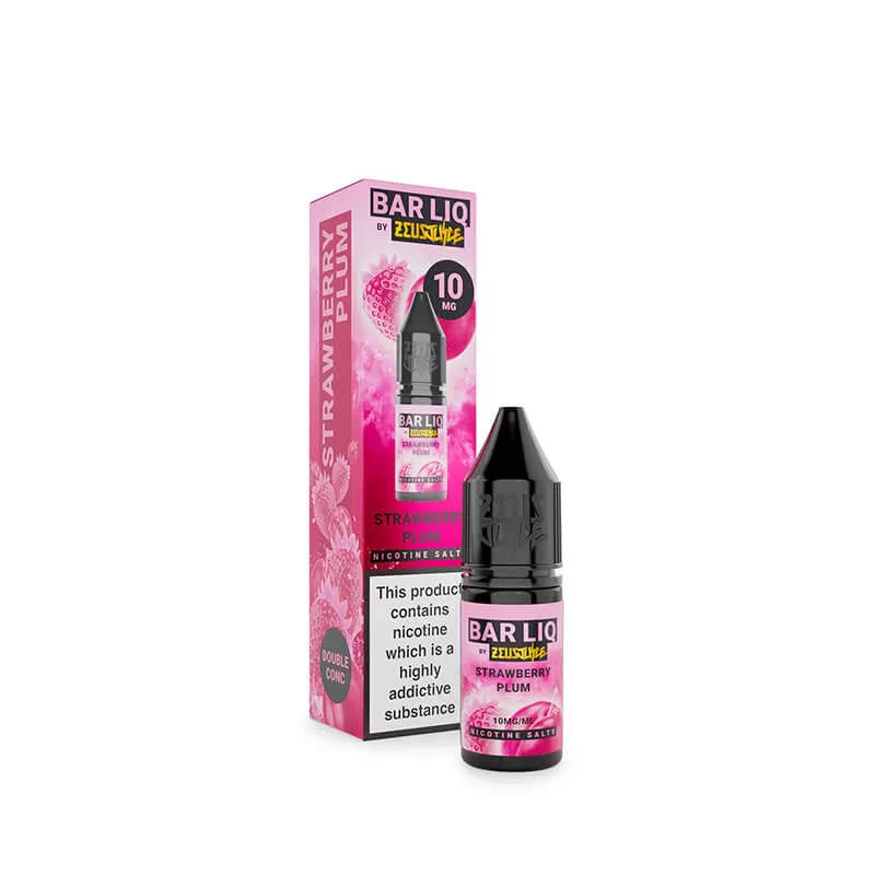 Zeus Juice Bar Liq Strawberry Plum Nic Salt E-Liquid 10ml - 5mg - Image 2