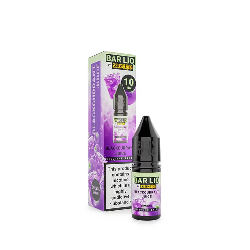 Zeus Juice Bar Liq Blackcurrant Juice Nic Salt E-Liquid 10ml - 20mg - Image 2