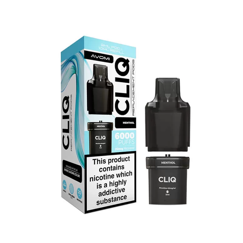 Avomi CLIQ Prefilled Vape Pod + Refill - Menthol