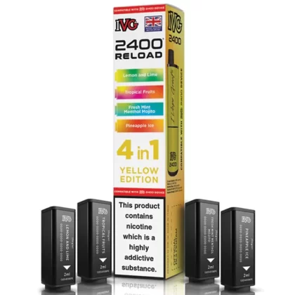 Yellow Edition IVG 2400 Reload Refill Pods (x4) - 20mg (2%)