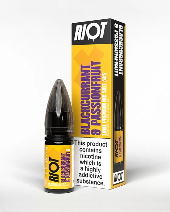 Blackcurrant Passionfruit Nic Salt E-Liquid - Riot X - 10mg - PG 50% - Image 3