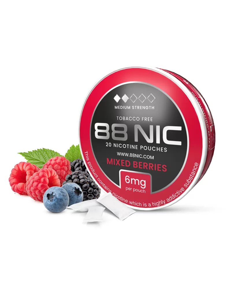 88 Nic Mixed Berries Nicotine Pouches - Super High / 18mg