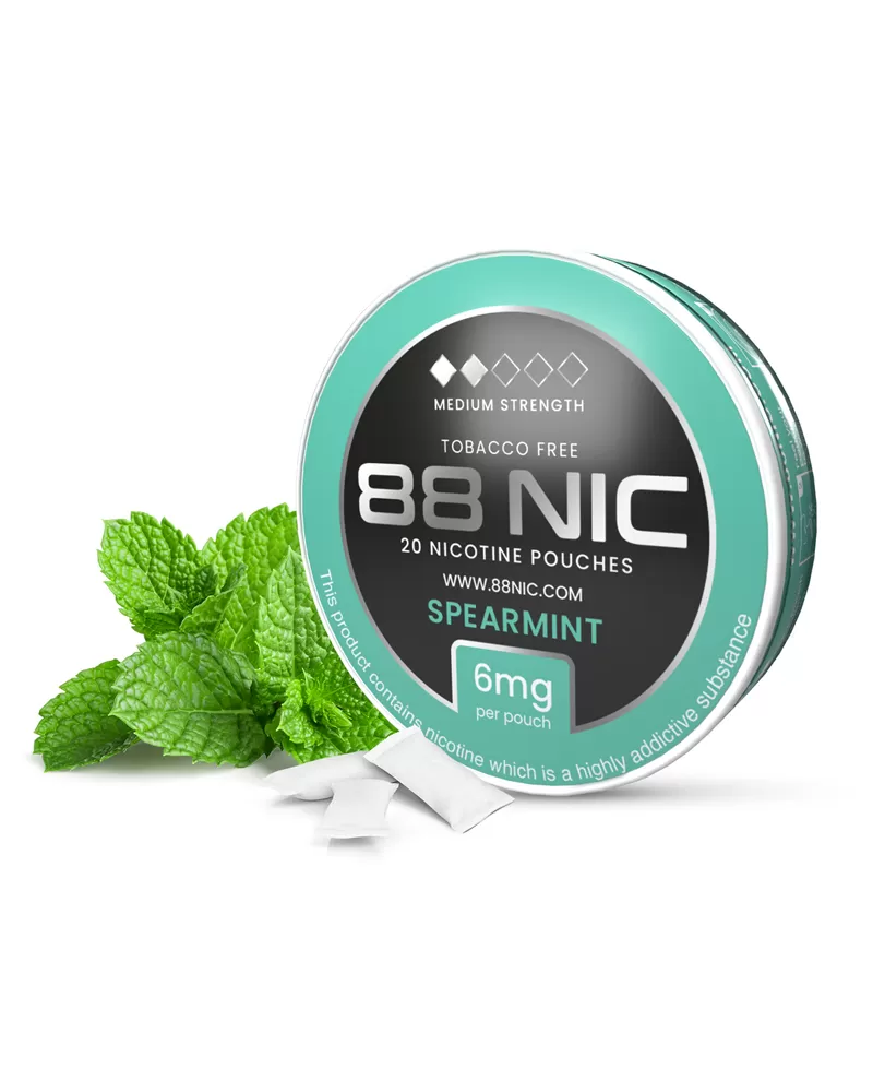 88 Nic Spearmint Nicotine Pouches - Medium / 6mg - Image 3