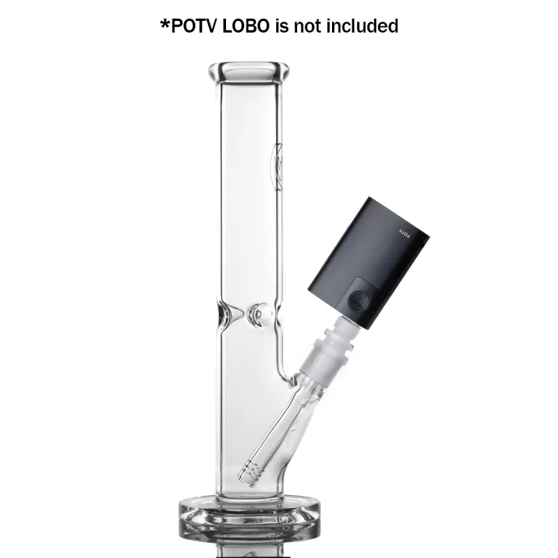 POTV Straight Tube Glass Bubbler - Blue - Image 2