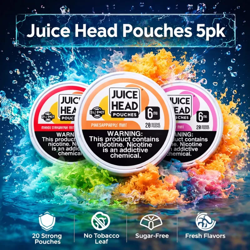 Juice Head Pouches 5pk - Blueberry Lemon Mint / 6mg