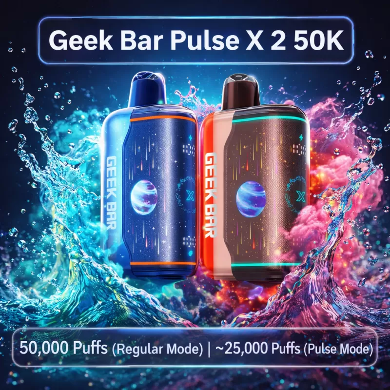 Geek Bar Pulse X 2 50K - Blue Razz Bull - Image 2