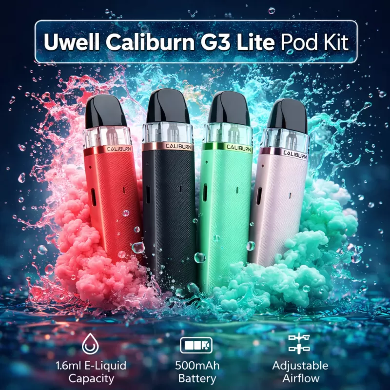 Uwell Caliburn G3 Lite Pod Kit - Chili Red / 0.6ohm (2.5ml)