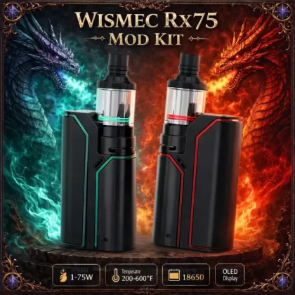 Wismec Rx75 Mod Kit - Black & White