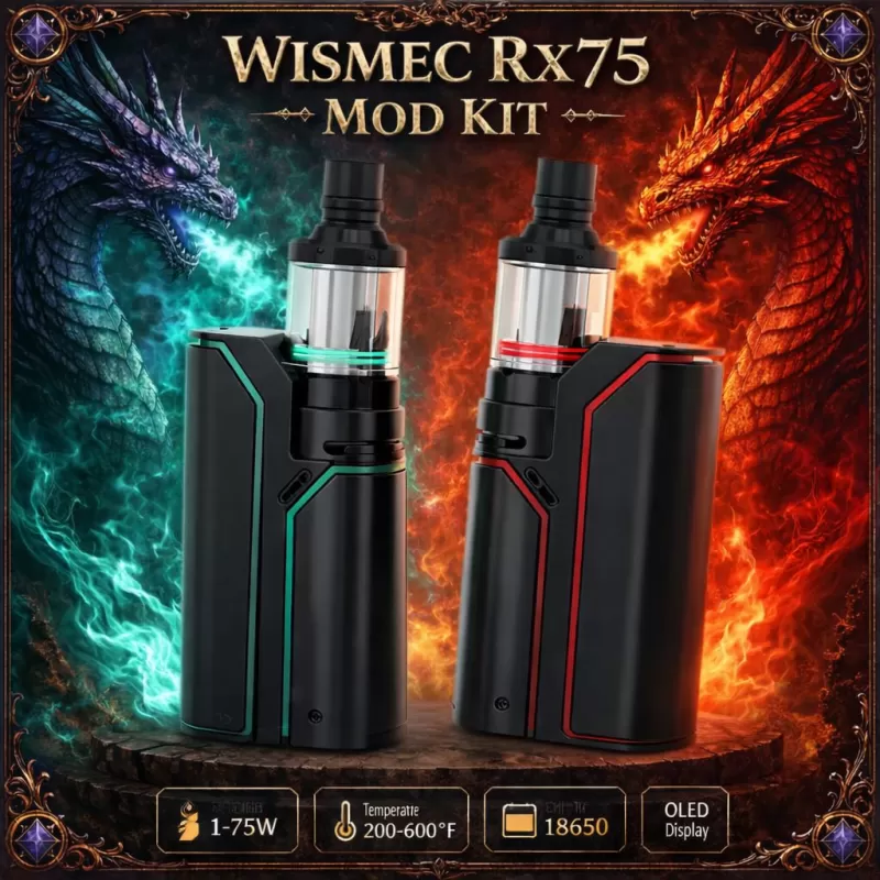 Wismec Rx75 Mod Kit - Black & White