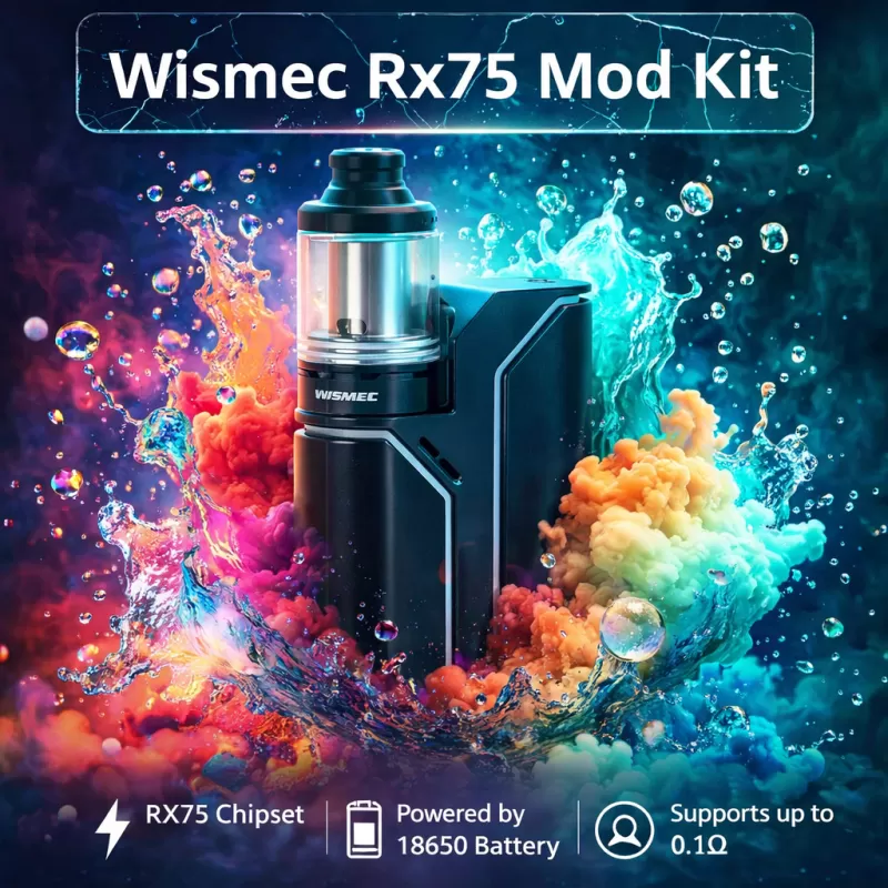 Wismec Rx75 Mod Kit - Black & White - Image 2