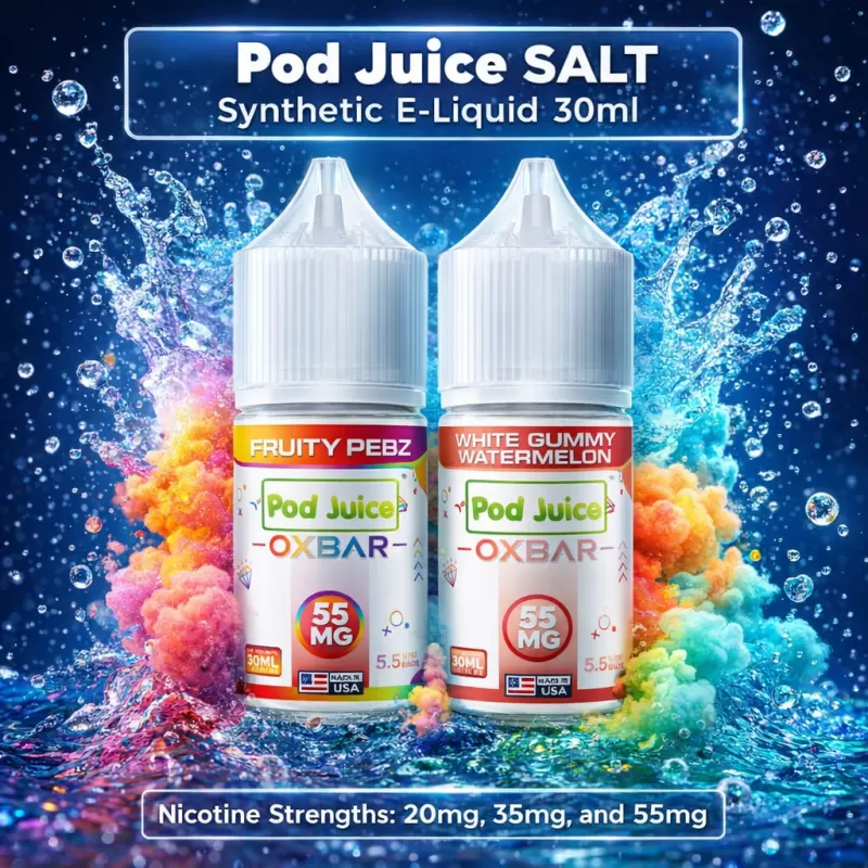 Pod Juice SALT Synthetic E-Liquid 30ml - Strawberry Kiwi FREEZE / 20mg