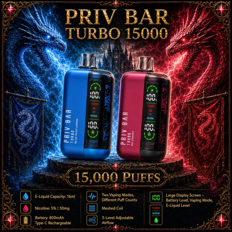 PRIV Bar Turbo 15000 - Alaskan Mint