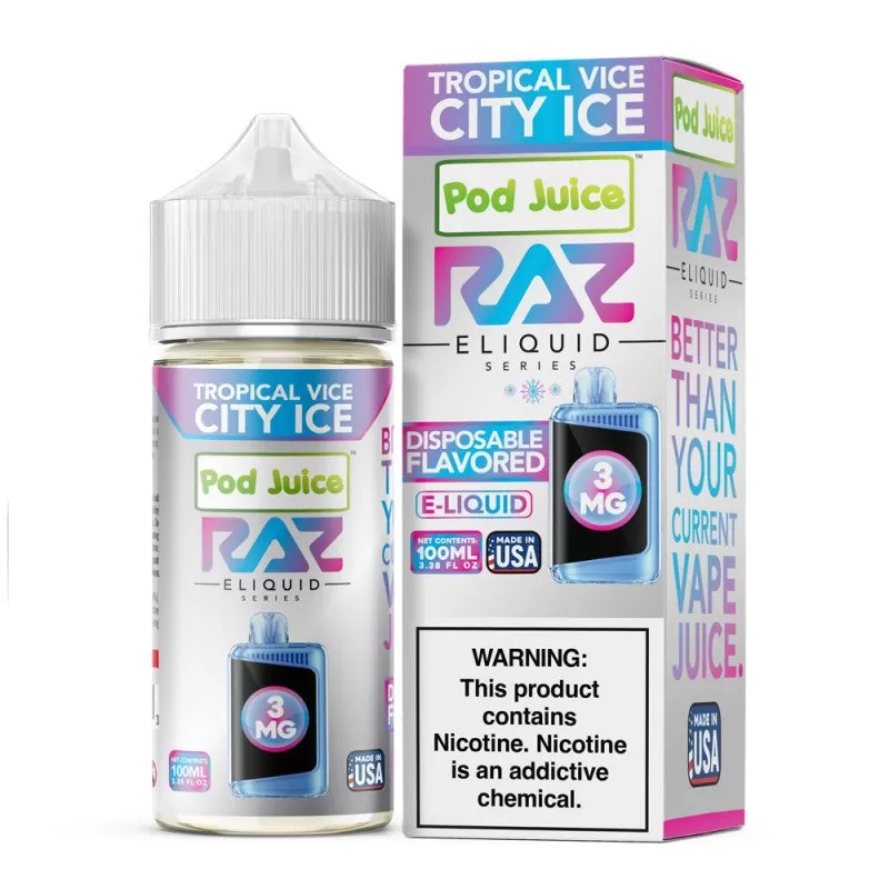 RAZ x Pod Juice Synthetic E-Liquid 100ml - Watermelon Skittz / 12mg - Image 2