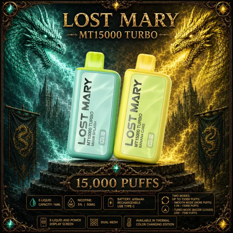 Lost Mary MT15000 Turbo - Mint (WHT Series)