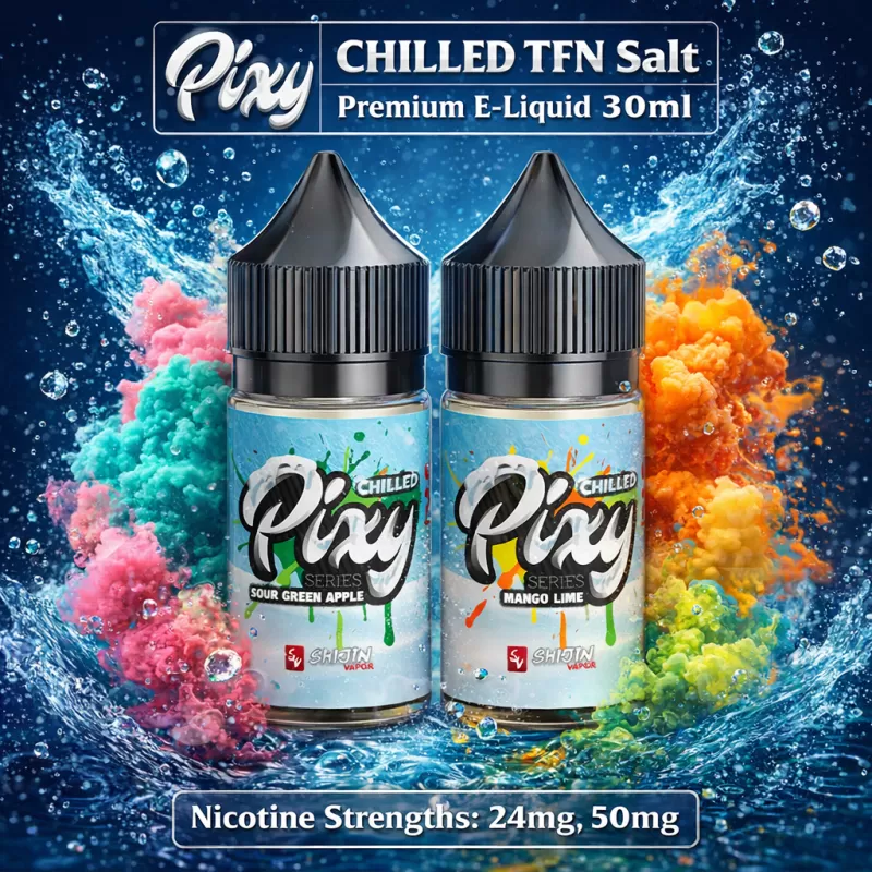 Pixy CHILLED TFN Salt Premium E-Liquid 30ml - Sour Green Apple CHILLED / 50mg