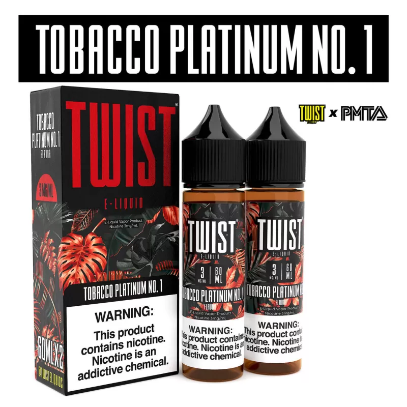 TWIST Menthol & Tobacco Premium E-Liquid 60ml 2pk - Mint 0° / 0mg - Image 3