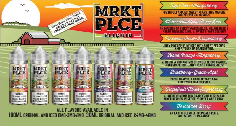 MRKT PLCE E-Liquid 100ml - Fuji Pear Mangoberry / 12mg - Image 3
