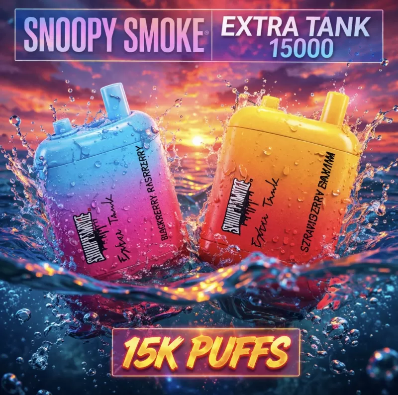 Snoopy Smoke Extra Tank 2 x 18ml 15000 - Vanilla Custard (BLK Series) - Image 2