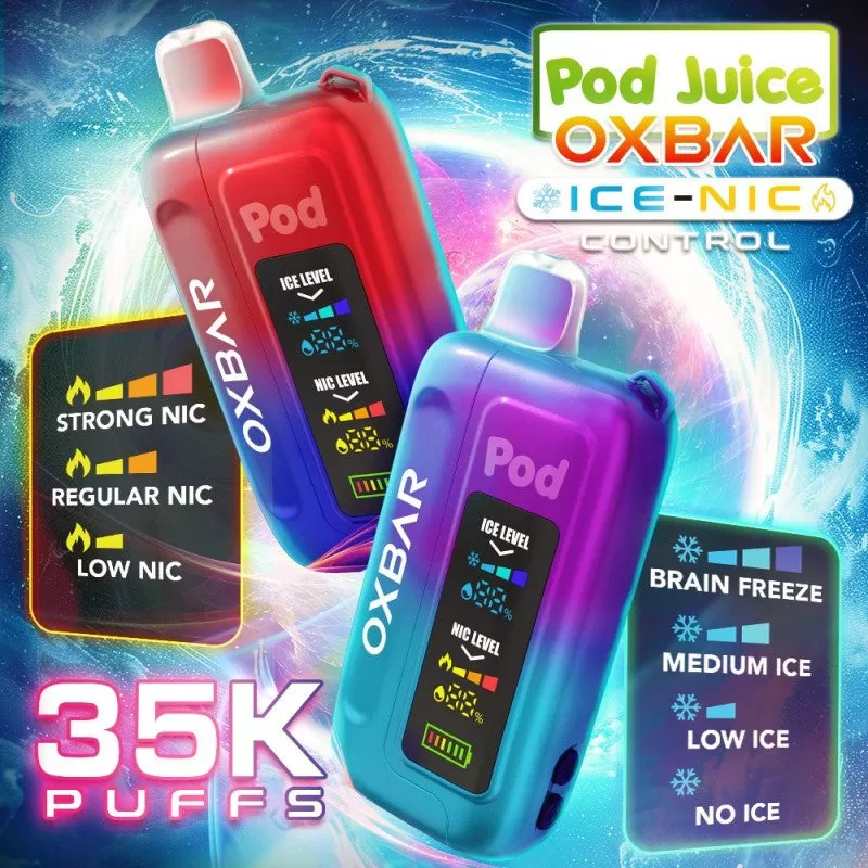 OXBAR x Pod Juice ICE-NIC 35K - Raspberry Jam (BLK Series) - Image 3