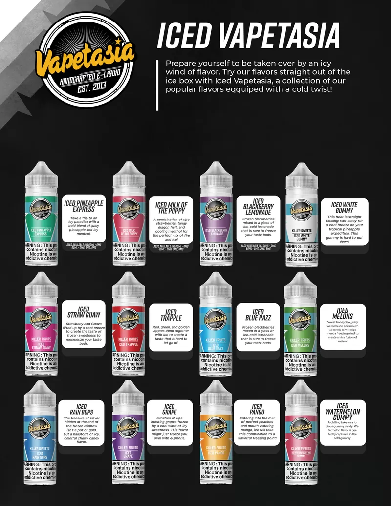 Vapetasia E-Liquid 100ml - ICED Trapple / 6mg